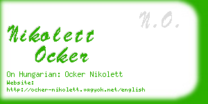 nikolett ocker business card